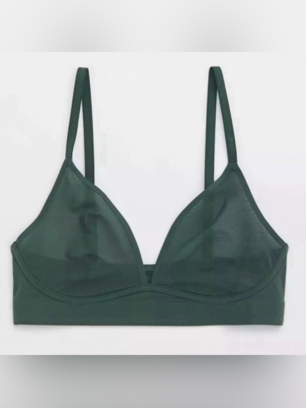 Aerie smoothez dark green mesh bralette